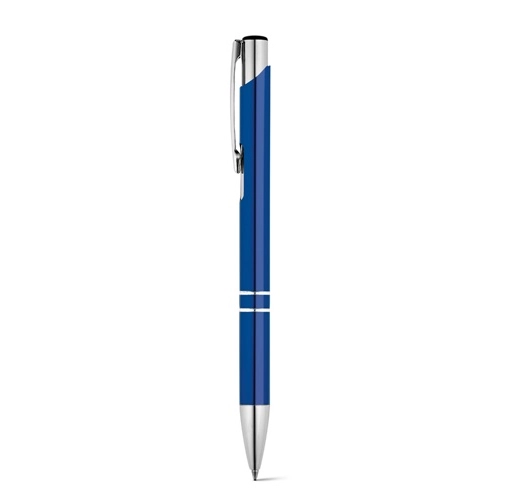 azul royal BETA BK. Bolígrafo de aluminio con clip