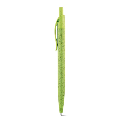 verde claro CAMILA. Bolígrafo fabricado en paja de trigo y ABS