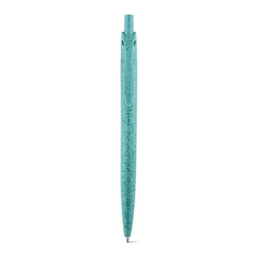 azul claro CAMILA. Bolígrafo fabricado en paja de trigo y ABS