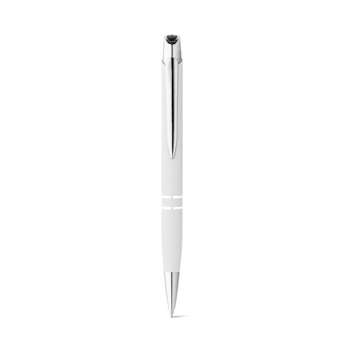 white MARIETA SOFT. Bolígrafo de aluminio