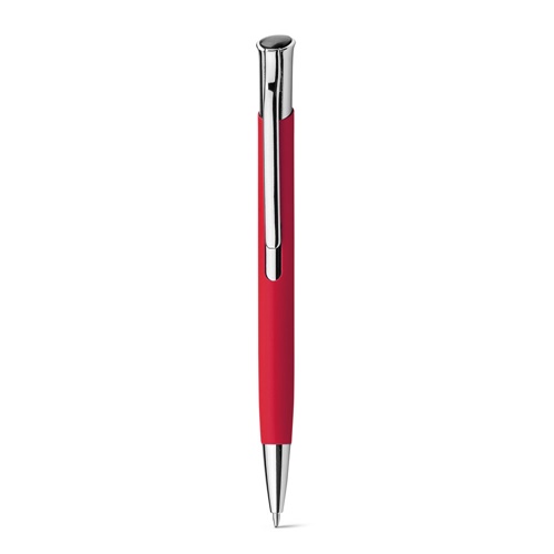 red OLAF SOFT. Bolígrafo de aluminio con acabado de goma