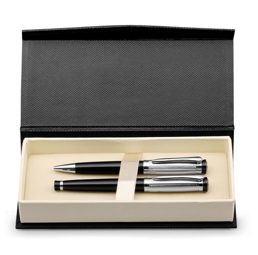 cromado ORLANDO. Juego de roller y bolígrafo de metal