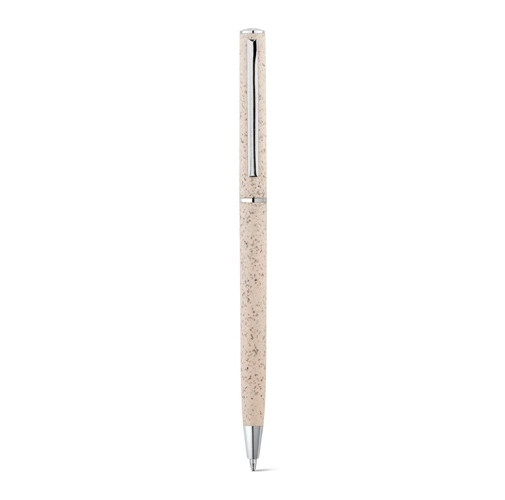 natural claro DEVIN. Bolígrafo en fibra de paja de trigo y ABS