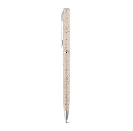 natural claro DEVIN. Bolígrafo en fibra de paja de trigo y ABS