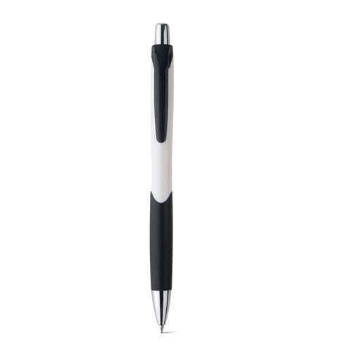 white CARIBE. Bolígrafo ABS con clip