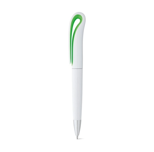 verde claro TOUCAN. Bolígrafo con clip