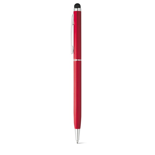 red ZOE. Bolígrafo de aluminio con mecanismo de giro y punta táctil