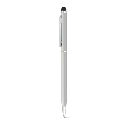 ZOE. Bolígrafo de aluminio con mecanismo de giro y punta táctil