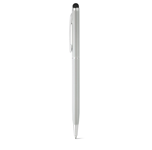 ZOE. Bolígrafo de aluminio con mecanismo de giro y punta táctil
