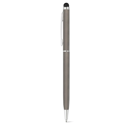 ZOE. Bolígrafo de aluminio con mecanismo de giro y punta táctil