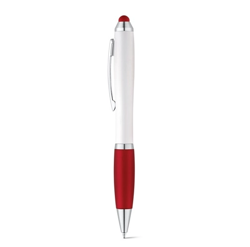 red SANS. Bolígrafo con mecanismo de giro y clip metálico