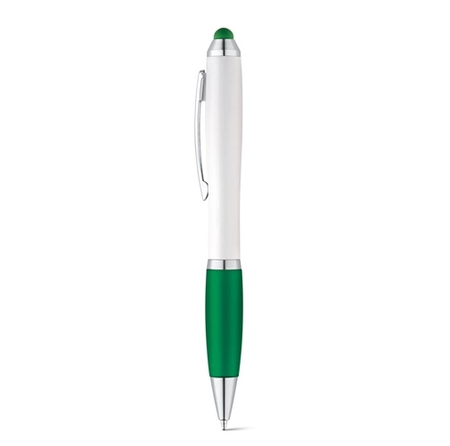 green SANS. Bolígrafo con mecanismo de giro y clip metálico