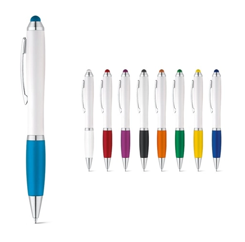 SANS. Bolígrafo con mecanismo de giro y clip metálico