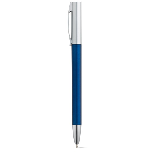 blue ELBE. Bolígrafo giratorio con clip metálico
