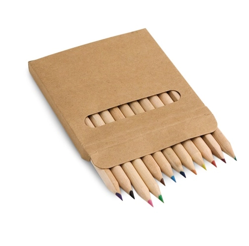 COLOURED. Caja con 12 lápices de color