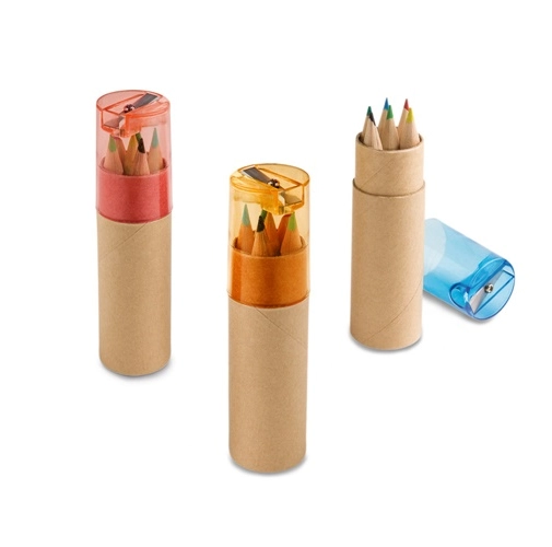 ROLS. Caja con 6 lápices de color