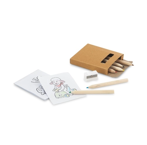 natural ANIM. Conjunto para colorir com lápis de cor