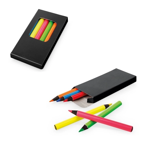 MEMLING. Caja con 6 lápices de color