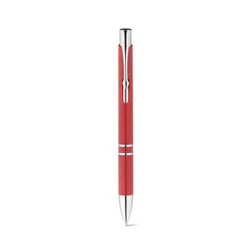 red BETA WHEAT. Bolígrafo de fibra de paja y ABS con clip