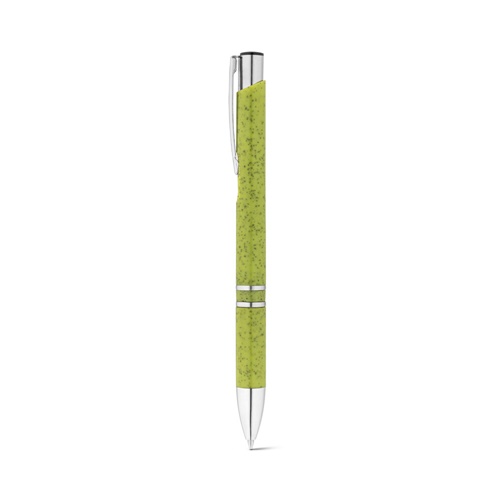 verde claro BETA WHEAT. Bolígrafo de fibra de paja y ABS con clip