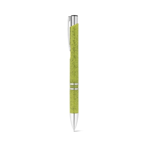 verde claro BETA WHEAT. Bolígrafo de fibra de paja y ABS con clip