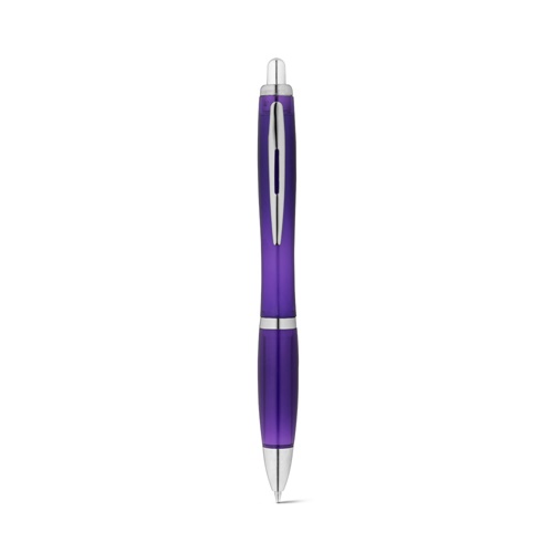 purple SWING rPET. Bolígrafo de PET reciclado (100% rPET) con clip metálico