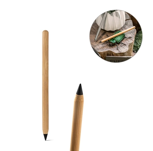 INFINITY. Lápiz sin tinta en bambú con punta de grafito