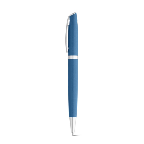 blue RE-LANDO-SET. Set de roller y bolígrafo con cuerpo de aluminio reciclado (100% rAL)