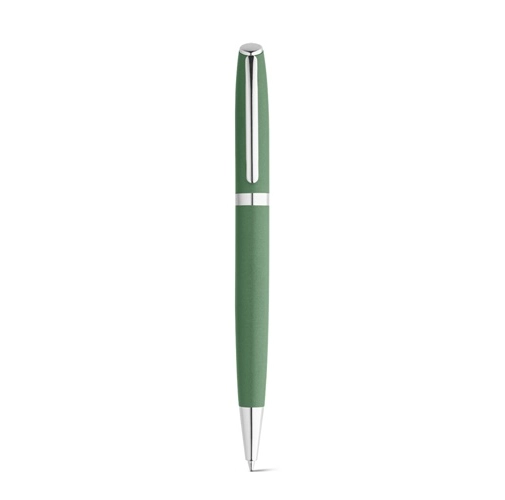 green RE-LANDO-SET. Set de roller y bolígrafo con cuerpo de aluminio reciclado (100% rAL)