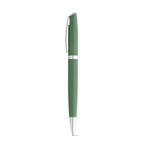 green RE-LANDO-SET. Set de roller y bolígrafo con cuerpo de aluminio reciclado (100% rAL)