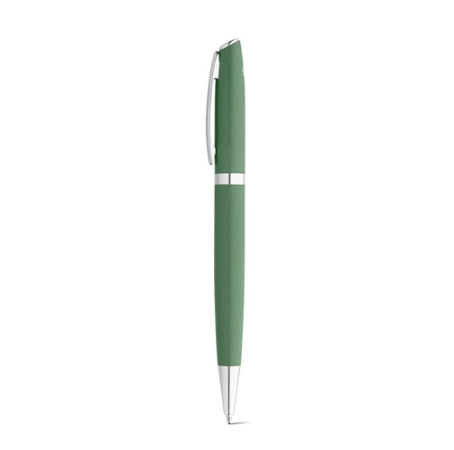 green RE-LANDO-SET. Set de roller y bolígrafo con cuerpo de aluminio reciclado (100% rAL)