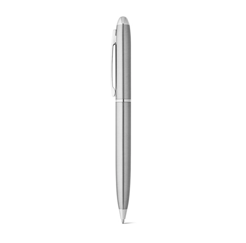 cromado satinado CHRIS. Bolígrafo con cuerpo de acero inoxidable (53% rSS) con clip