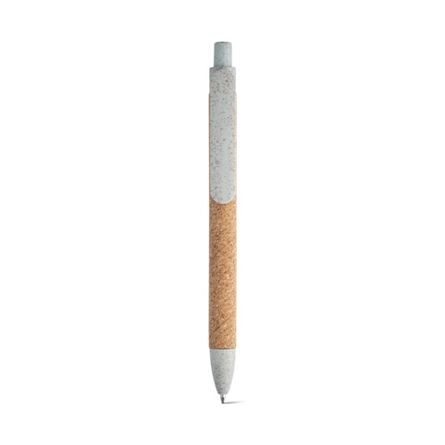 azul claro GOYA. Bolígrafo en corcho y Fibra de paja de trigo