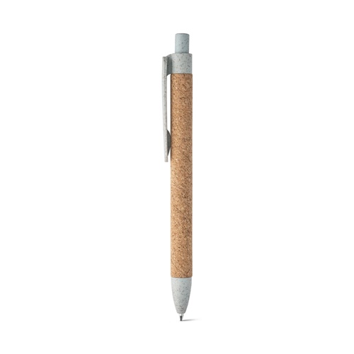 azul claro GOYA. Bolígrafo en corcho y Fibra de paja de trigo