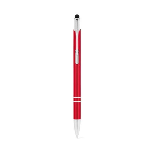 red GALBA. Bolígrafo de aluminio con punta táctil y clip