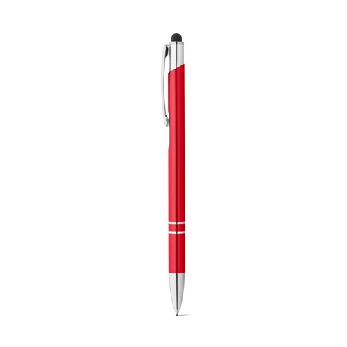 red GALBA. Bolígrafo de aluminio con punta táctil y clip
