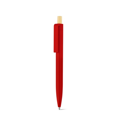 red ZARA. Bolígrafo de ABS reciclado (100% rABS) con botón de bambú