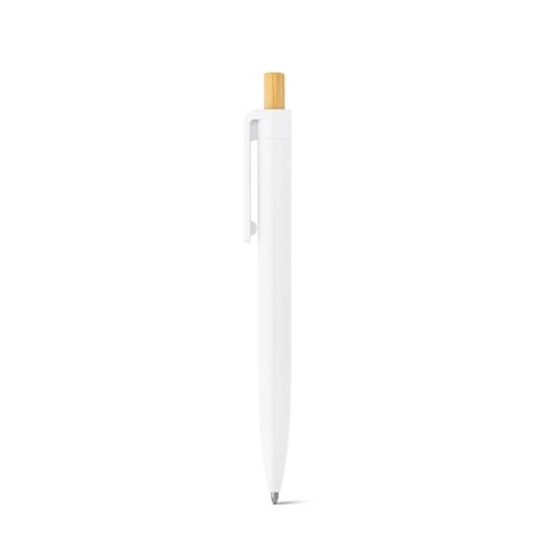 ZARA. Bolígrafo de ABS reciclado (100% rABS) con botón de bambú