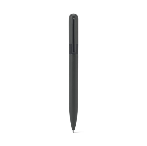 gun metal ELSIE ROUND. Bolígrafo metálico (60% reciclado) con diseño redondeado