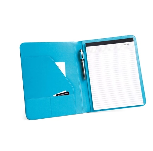 FITZGERALD. Portafolios A4 en PU y 800D con bloc de páginas rayadas