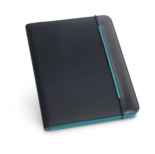 FITZGERALD. Portafolios A4 en PU y 800D con bloc de páginas rayadas