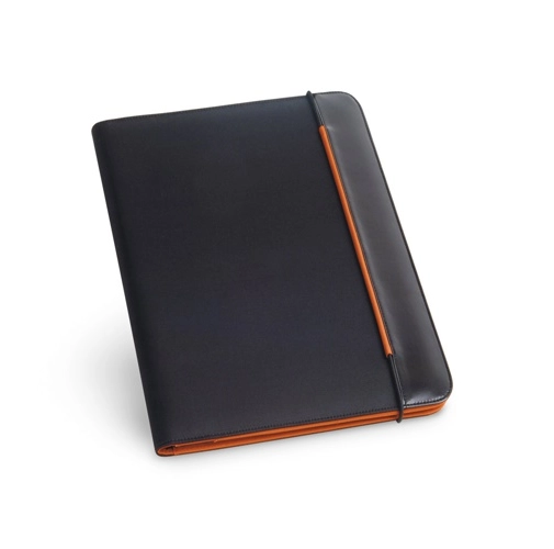 FITZGERALD. Portafolios A4 en PU y 800D con bloc de páginas rayadas