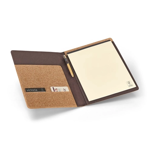 SERPA. Carpeta de corcho A4 con un bloque de páginas lisas
