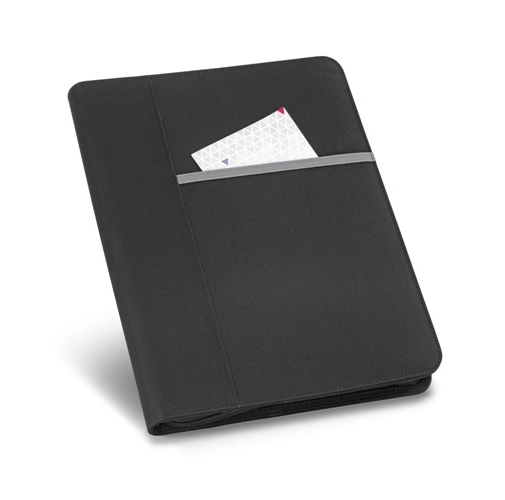 AUSTER. Carpeta A4 en 600D con bloc de páginas rayadas