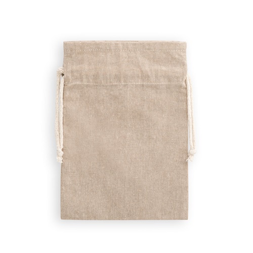 natural GIBRALTAR. Bolsa de regalo en algodón reciclado (70%) y poliéster (30% rPET) (140 g/m²)