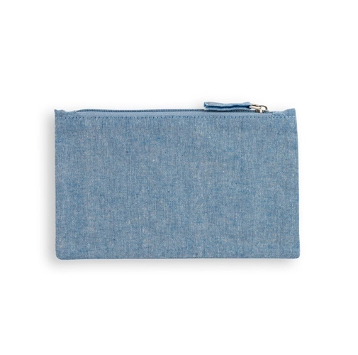 blue MILLIE. Neceser multifunción en algodón reciclado (70%) y poliéster (30% rPET) (140 g/m²)