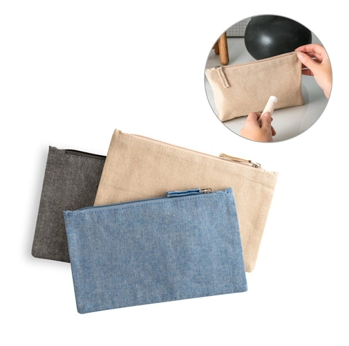 MILLIE. Neceser multifunción en algodón reciclado (70%) y poliéster (30% rPET) (140 g/m²)