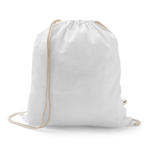 white ISTANBUL. Mochila confeccionada en algodón reciclado (70%) y poliéster (30% rPET) (150 g/m²)