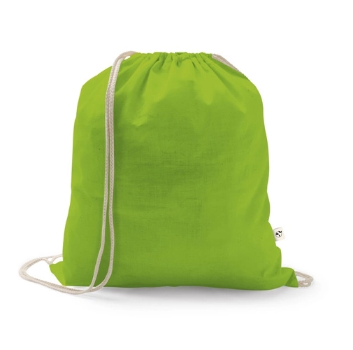 verde claro ISTANBUL. Mochila confeccionada en algodón reciclado (70%) y poliéster (30% rPET) (150 g/m²)