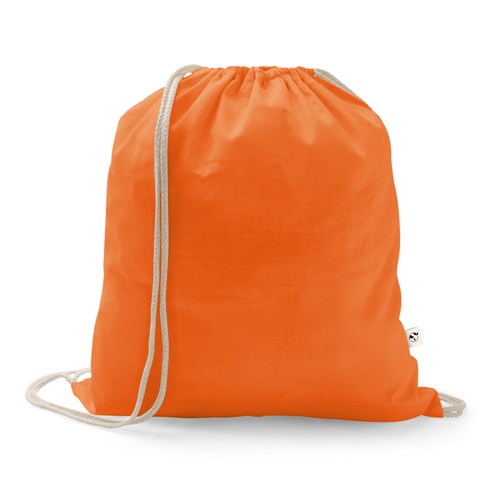 orange ISTANBUL. Mochila confeccionada en algodón reciclado (70%) y poliéster (30% rPET) (150 g/m²)